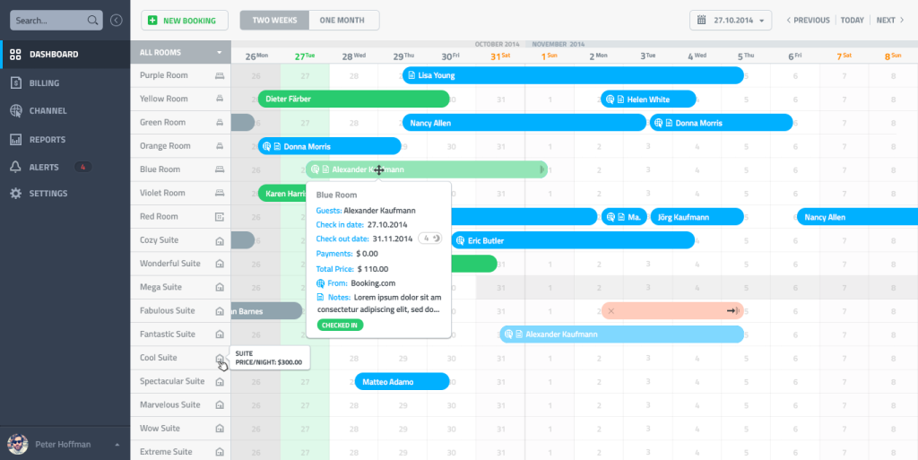 HoteloPro dashboard